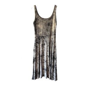 5/$25 Brit & Bri Grey and Black Tie Dye Dress